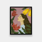 Ducba Girl with Flower Frame