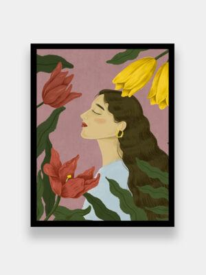 Ducba Girl with Flower Frame