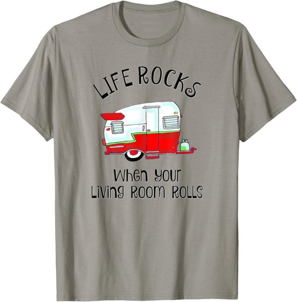 Family Camping Shirt Cute Retro Trailer Rv Camping T Shirt