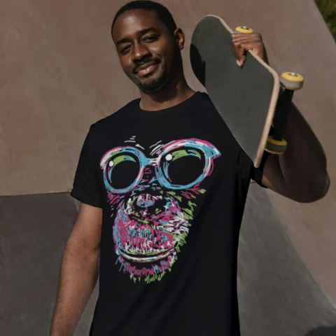 Ducba Monkey artwork print chimpanzee pop art